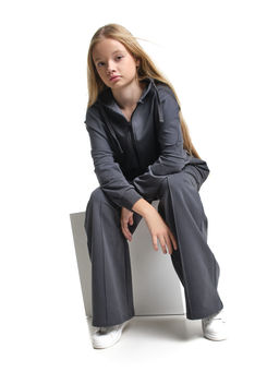 Брюки для девочки 22-7665 графит - Mini maxi фото 20