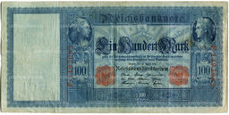Банкнота 100 марок 1910 года Германия