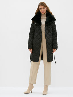 Conso/WDMF 200521 - nero Полупальто пуховое женское  фото 3