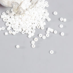 Цена за 2 шт. Бисер круглый 12/0 в бутылочке «Белый перламутр», 20 г