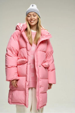 Пуховик удлиненный Pink - Erist store фото 4