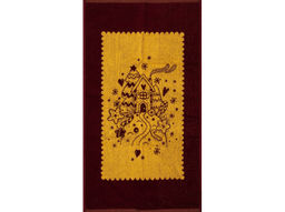 6с103.412ж1 Сочельник (бордо2) Полотенце махровое 50х90см