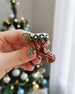 Брошь Новогодний стиль