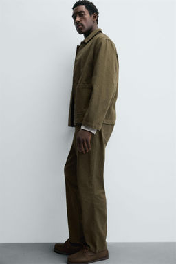 TEXTURED COTTON TROUSERS - Zara фото 5
