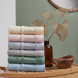 Набор полотенец "Бамбук" (лавандовый) 50*90; 70*140/1 шт. - 50*90; 1шт. -70*140 Махровые полотенца "Арт Дизайн" (Узбекистан)