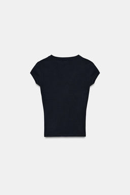 V-NECK T-SHIRT - Zara фото 7