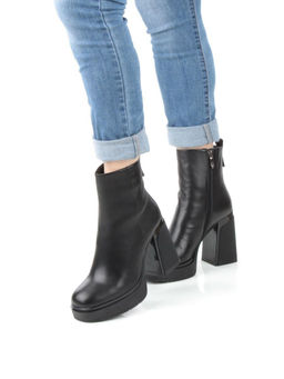 04-M3-1451 BLACK Ботильоны зимние женские (натуральная кожа, натуральный мех) - Фабричный китай фото 2