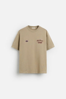 T-SHIRT WITH CONTRAST EMBROIDERY - Zara фото 6