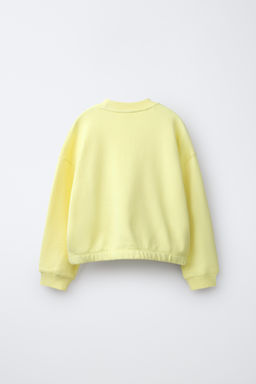 CONJUNTO SUDADERA Y BERMUDA TEXTO / Amarillo - Zara фото 3