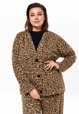 Костюм KaVari 8011 бежевый принт леопард  фото 5