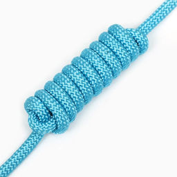 Комплект амуниции с мягкой дышащей шлейкой и круглым поводком 120 х 1 см, голубой - Пижон фото 10