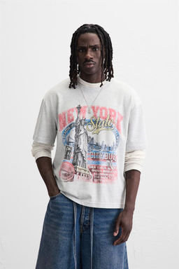 WASHED PRINT T-SHIRT - Zara фото 2