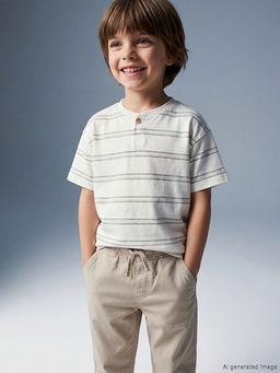 Geni? Kal?p ?izgili Erkek ?ocuk Ti??rt