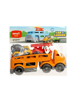 Грузовик - автовоз «Спецтехника», с 3 машинками, подвижные элементы, цвет МИКС