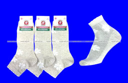 Цена за 10 пар. "Линия здоровья" носки женские лен СЕТКА с крапивой арт. Л-100