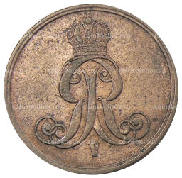 2 пфеннига 1858 года B Германские государства  Ганновер