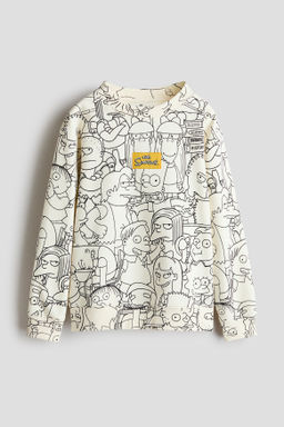 Sudadera estampada con interior cepillado