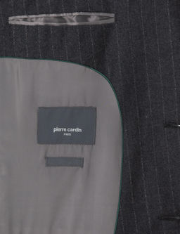 Antrasit Slim Fit _izgili Y_n Tak_m Elbise
