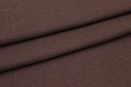 Конопля с хлопком-диагональ цв.Шоколадный с лиловым оттенком, ш.1.4м, конопля-80%, хл-20% - Купава фото 3