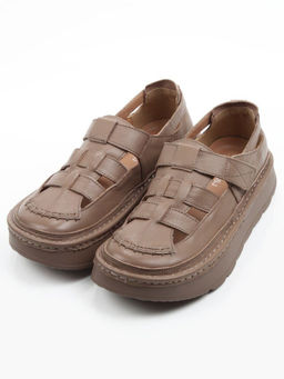 06-2192-5 DK. BEIGE Туфли женские (натуральная кожа)