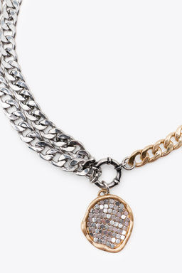 CONTRAST COIN NECKLACE - Zara фото 4