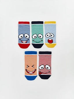 Desenli Erkek ?ocuk Patik ?orap 5li