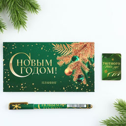 Подарочный набор новогодний, планер и ручка «Уютного Нового Года!»