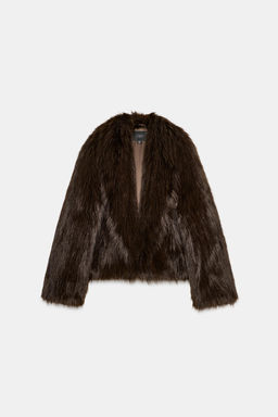 SHORT FAUX FUR COAT - Zara фото 12