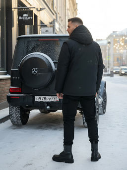 Куртка - жилетка трансформер 2 в 1 мужская зимняя черного цвета 2409Ch - Mtforce фото 30