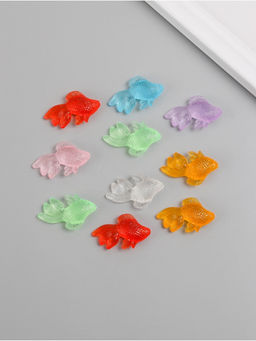 Цена за 10 шт. Подвеска для творчества акрил «Рыбка», светится в темноте, 3.5×2.2×1 см, МИКС