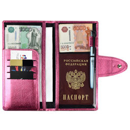 Органайзер-обложка д/путешествий арт.48395/50 НАППА РОЗОВЫЙ МЕТАЛЛИК - Феникс+ фото 6