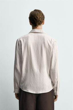 CAMISA FLUIDA RAYAS LAZO / Blanco - Zara фото 3