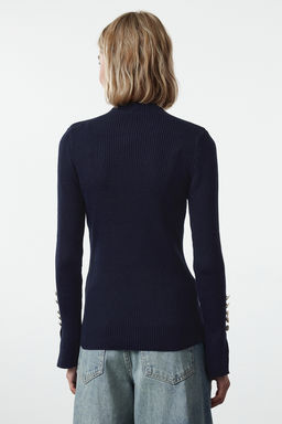 Antrasit Kol Ucu Dugme Detayl? Triko Kazak TWOAW24KZ00309 - Trendyolmilla фото 19