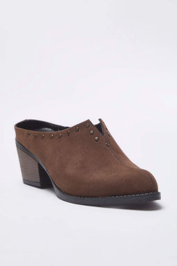 Koyu Kahverengi Troklu Suet Nubuk Sabo Klasik Topuklu Ayakkab? TAKAW26TO00016 - Trendyolmilla фото 3