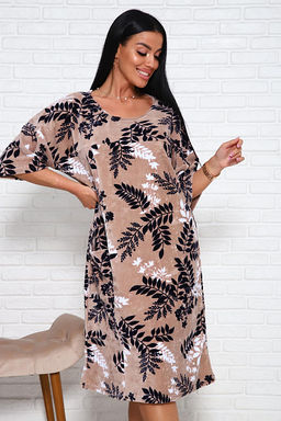 Туника велюровая (01019, бежевый)