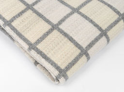 Одеяло п/шерсть 50% Клетка 140*205 ОПШ-2 цв бел.сер.пес. (Россия ВВТ)
