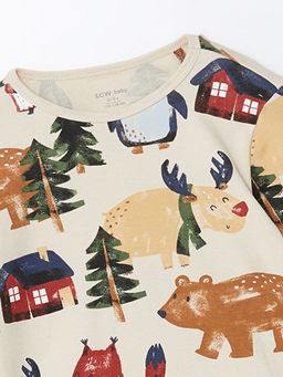 Bisiklet Yaka Uzun Kollu Bask?l? Erkek Bebek Pijama Tak?m? - Waikiki фото 3