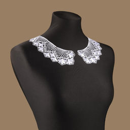 Воротник пришивной, гипюровый, 21 × 6,5 см, цвет белый