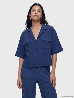Рубашка женская Oversize из муслина Oversize Kad?n M?slin G?mlek