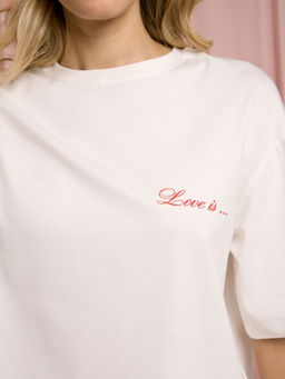 MY Футболка жен. с принтом love is ФБ033  фото 3