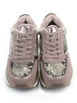04-PCML20-2 GREY Кроссовки демисезонные женские (натуральная замша, натуральная кожа, текстиль)