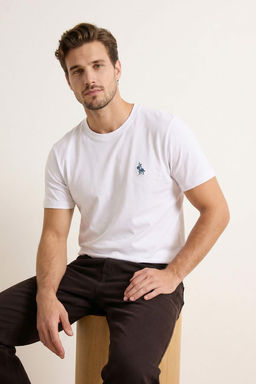 Lacivert - Beyaz Regular/Rahat Kesim 2 li Paket T-Shirt TMNSS26TS00023 - Trendyolmilla фото 9