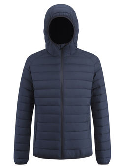 Куртка мужская стёганая с капюшоном с графеновой подкладкой темно-синего цвета 9625_1TS