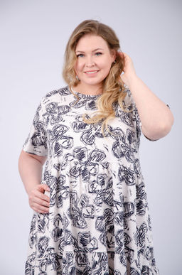 Платье "Касадея" цветы, трикотаж (М)