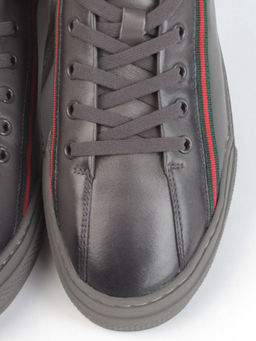 03-A69870-10-5 DK. GRAY Полуботинки спортивные мужские (натуральная кожа)