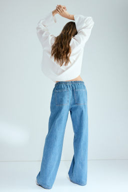 Pantal?n denim con cintura el?stica - H&m фото 10