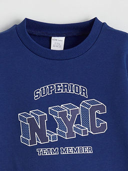 Bisiklet Yaka Erkek Bebek Sweatshirt