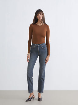 Bisiklet Yaka Kad?n Bodysuit