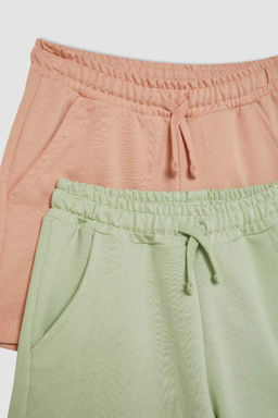 Базовые шорты из двух предметов для девочек - Defacto фото 4