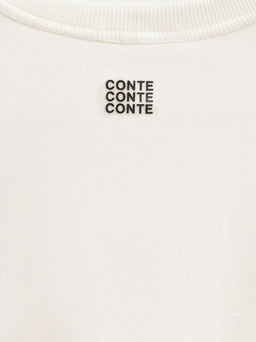 CONTE Удлиненная футболка из футера c вышивкой New chance LD 2727 off-white